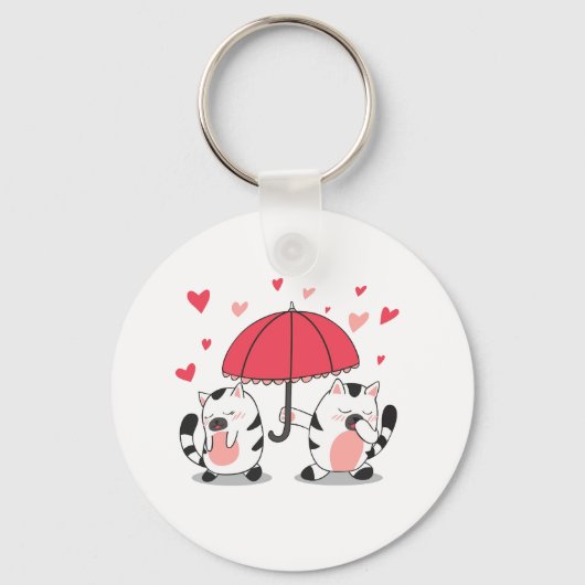 Love You Cats Keyring キーホルダー (正面)