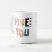Love You Colors コーヒーマグカップ (正面左)