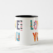 Love You Colors ツートーンマグカップ (中央)