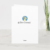 Love You Cute Dog Blank Folded Greeting Card カード (裏面)