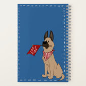Love You Cute Dog Custom Spiral Notebook ノートブック (裏面)