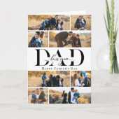 Love You Dad Heart Photo Collage Father's Day カード (正面)