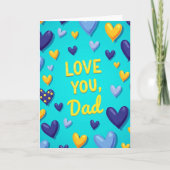 Love You Dad Heartfelt Card カード (正面)