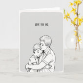 Love You Dad Simple Embrace Card カード (黄色い花)