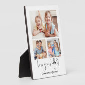 Love You Daddy 3枚の写真スクリプト名ホワイト フォトプラーク (側面)