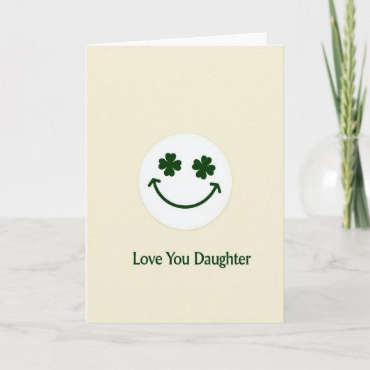 Love You Daughter Simple Card カード (正面)
