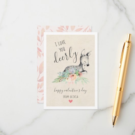 Love You Deally Kids Classroomバレンタインデー エンクロージャーカード (正面/裏面インサイチュ)