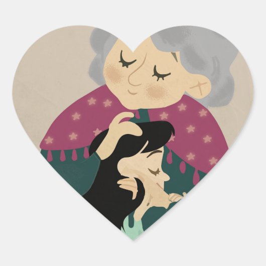  Love you dear Grandmother  ハートシール (正面)