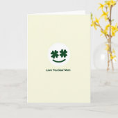 Love You Dear Mom Face Card カード (黄色い花)