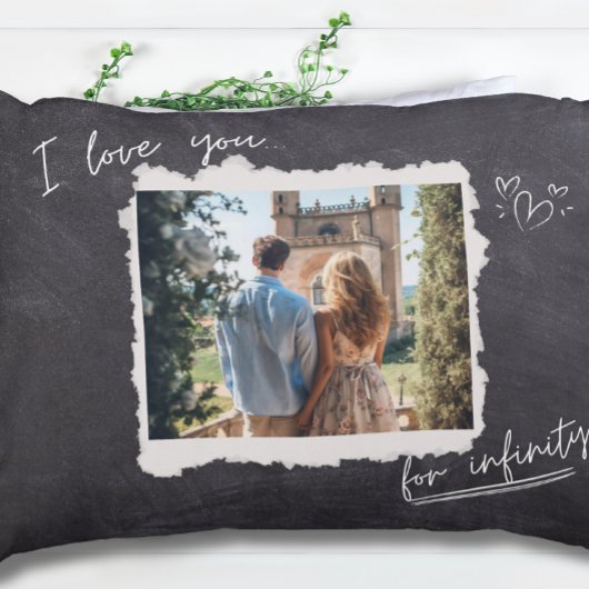 Love You For Infinity Scriptカップル写真 アクセントクッション