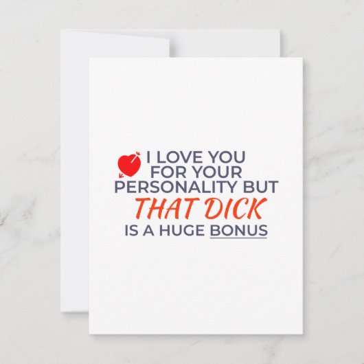 Love You For Personality But Dick Is Huge Bonus (正面)