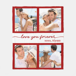 Love You Forever 4枚の写真 フリースブランケット