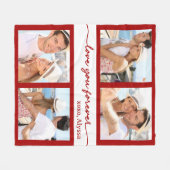 Love You Forever 4枚の写真 フリースブランケット (正面(横))