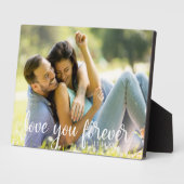Love You Forever Anniversary Dateロマンチックな写真 フォトプラーク (側面)