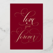 Love You Forever|Burgundy 1写真|アニバーサリーカード 箔シーズンカード (正面)