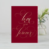 Love You Forever|Burgundy 1写真|アニバーサリーカード 箔シーズンカード (立ち正面)