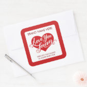 Love You Forever Valentine’s Day Candle Label スクエアシール (封筒)