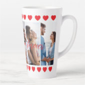 Love You Forever Vertical Photo Collage Custom  カフェラテマグ (右)