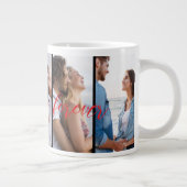 Love You Forever Vertical Photo Collage Custom  ジャンボコーヒーマグカップ (右)