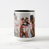 Love You Forever Vertical Photo Collage Custom ツートーンマグカップ (中央)