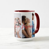 Love You Forever Vertical Photo Collage Custom  マグカップ (正面右)