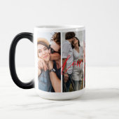 Love You Forever Vertical Photo Collage Custom  モーフィングマグカップ (左)