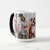 Love You Forever Vertical Photo Collage Custom  モーフィングマグカップ (正面左)