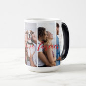 Love You Forever Vertical Photo Collage Custom  モーフィングマグカップ (正面右)