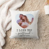 Love You Giralハート写真 クッション (ブランケット)