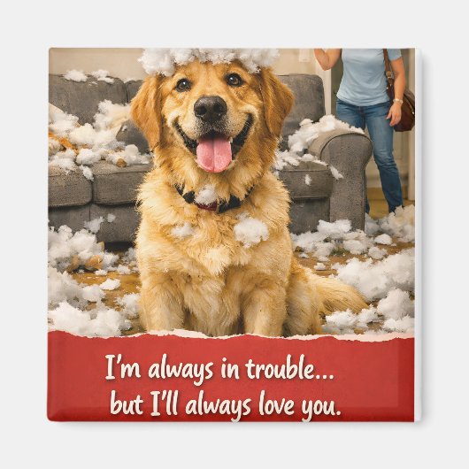 Love you golden retriever fridge magnet product de マグネット (正面)