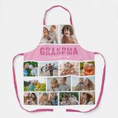 Love You GramonaフォトコラージュPink エプロン (正面)