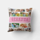 Love You GramonaフォトコラージュPink クッション (裏面)