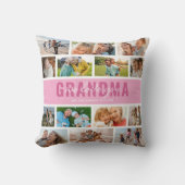 Love You GramonaフォトコラージュPink クッション (正面)