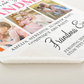 Love You GRAMONA孫フォトコラージュ白 シェルパブランケット (3/4)