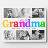 Love You Gramona カラフル 6はっきりした Photo Collage フォトプラーク (正面)