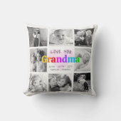 Love You Gramona カラフル 8モダン Photo Collage クッション (正面)