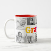 Love You Gramona-数々のcolor 10はっきりしたフォトコラージュ ツートーンマグカップ (左)