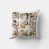 Love You Gramona 12-Photo Collageスクリプエレガントト クッション (裏面)