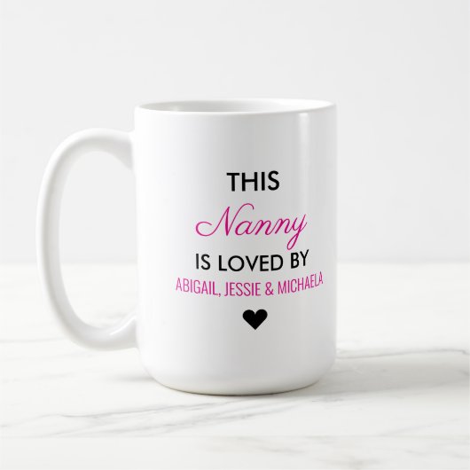 Love You Gramona» 1-photo コーヒーマグカップ (左)