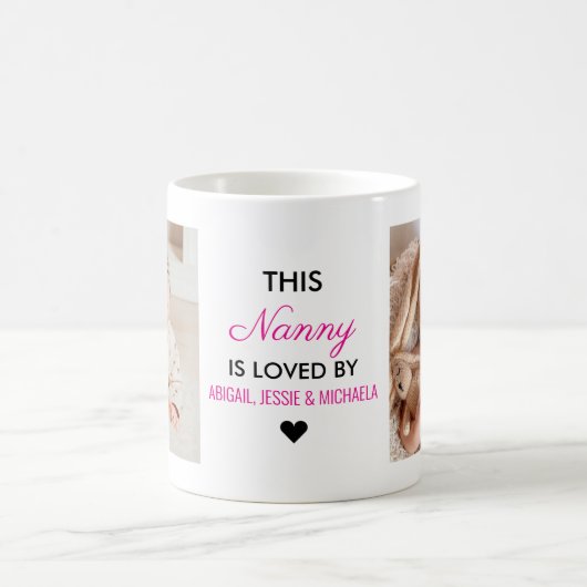 Love You Gramona» 2-photo コーヒーマグカップ (中央)
