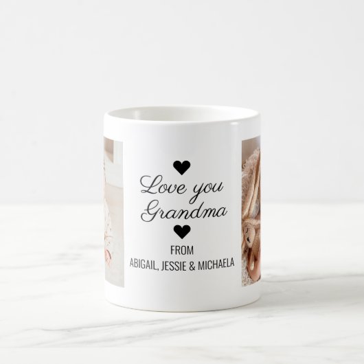 Love You Gramona» 2-photo コーヒーマグカップ (中央)