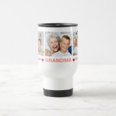 Love You Gramona/Nana/その他3枚の写真カスタム トラベルマグ (中央)