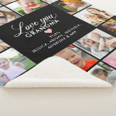 Love You Gramona/Nana/Granny 20-Photo Collage シェルパブランケット (3/4)