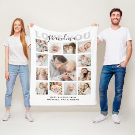 Love You Gramona/Nana/Granny/Other 13-Photo フリースブランケット