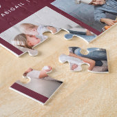 Love You Grandma 8 Photo Collage Burgundy ジグソーパズル (側面)