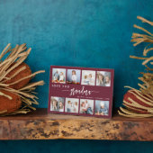 Love You Grandma 8 Photo Collage Burgundy フォトプラーク (側面)