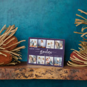 Love You Grandma 8 Photo Collage Purple フォトプラーク (側面)