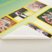 Love You Grandma Collage with Gold Script シェルパブランケット (3/4)