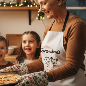 Love You Grandma Kids Art Personalized Gift エプロン