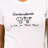 Love You Grandma Kids Art Personalized Gift Tシャツ